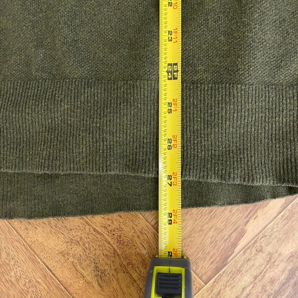 J.Crew Cotton Cashmere Blend Crewneck‎ Sweater Mens Large Olive Green